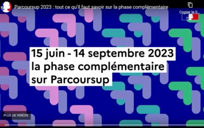 Parcoursup – phase complémentaire dès le 15 juin 2023